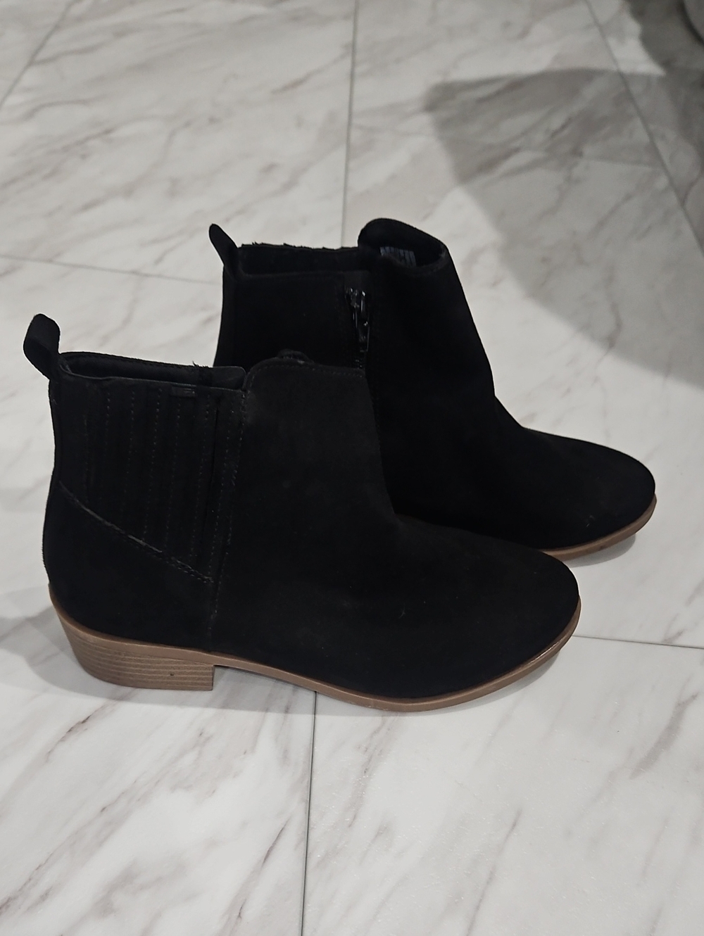 wonder nation Black Suede Chelsea Ankle Boots